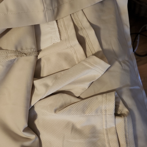 Adidas Climacool Tennis Golf Mini Skort Womens Size 12 Tan Side Zip Front Slit - Picture 4 of 4